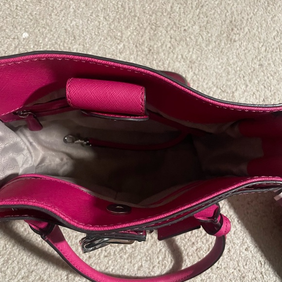 Michael Kors Hamilton Saffiano Leather Handbag in Hot Pink - Picture 5 of 5